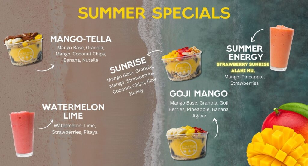 Surf Bar has mango for Summer Specials
